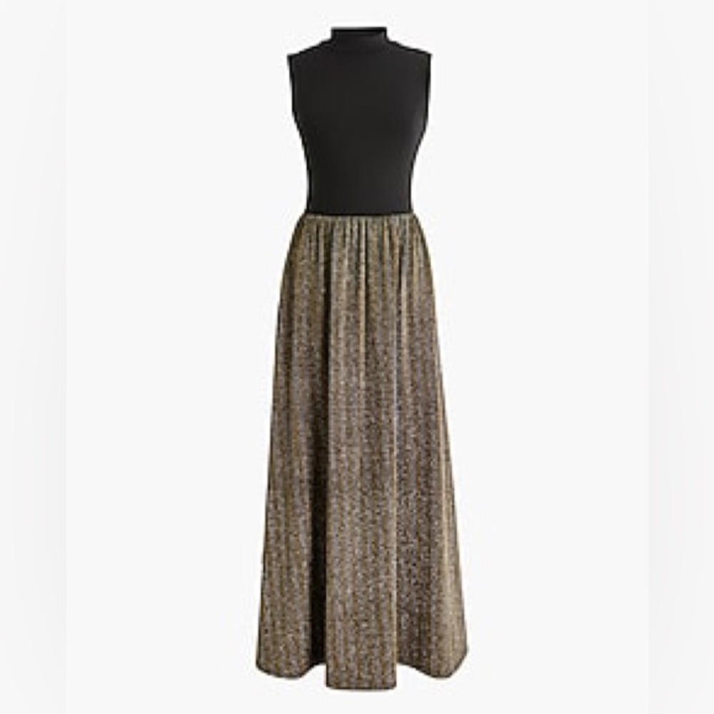 J.Crew Sparkle Mock Neck Midi Dress, Medium - Picture 3 of 9